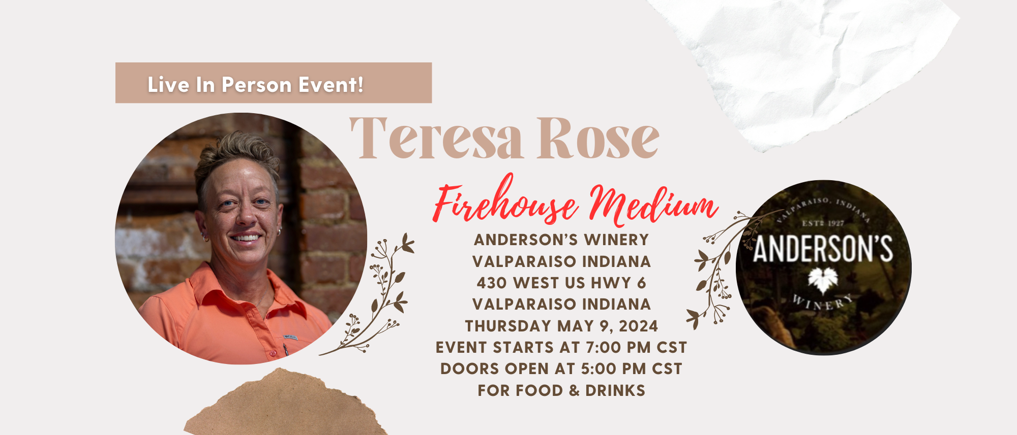 Teresa Rose Firehouse Medium at Anderson's Winery